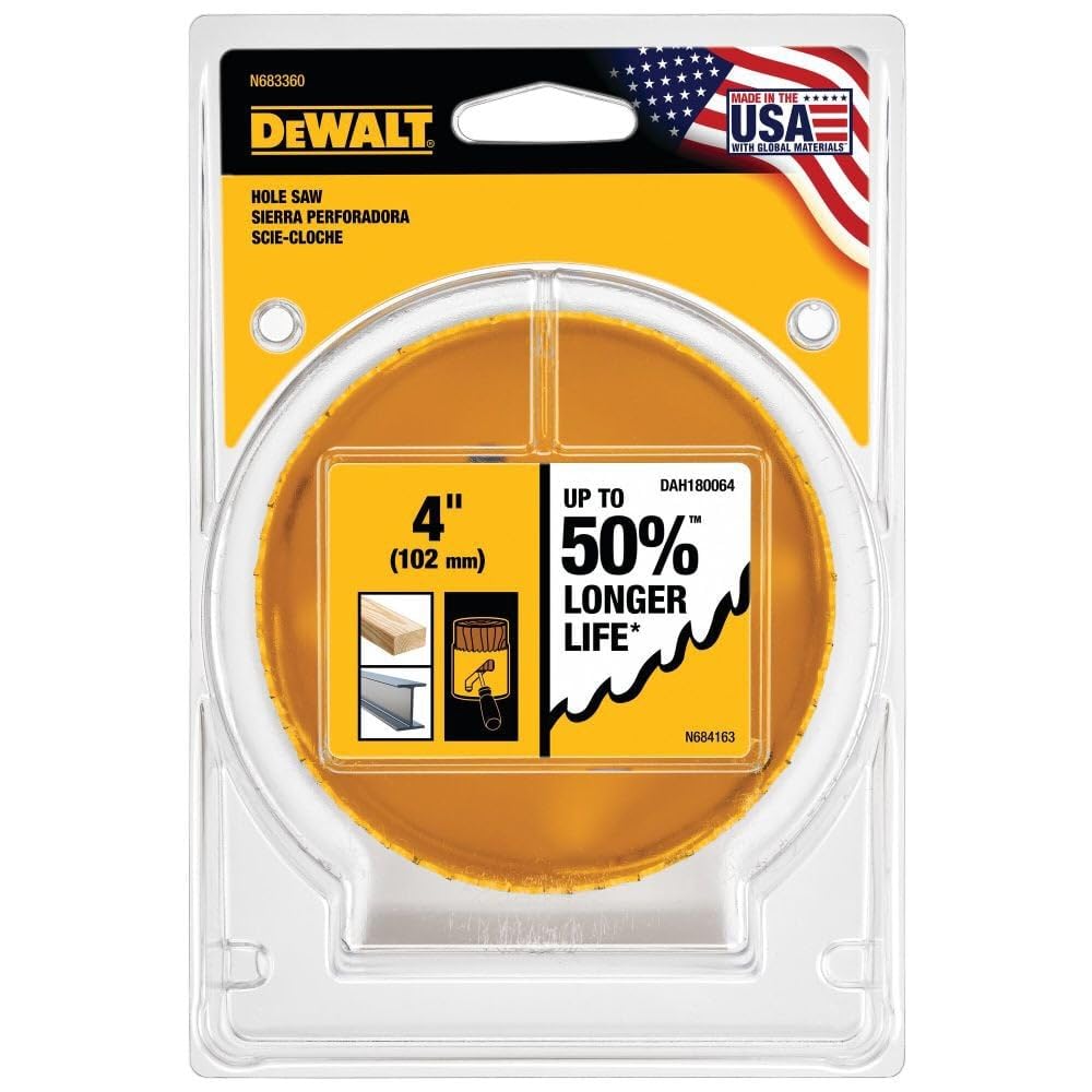 Foto 4 pulgar | Sierra Perforadora Dewalt Dah180064 4 (102 Mm) Para Madera, Metal Y Plástico - Venta Internacional.