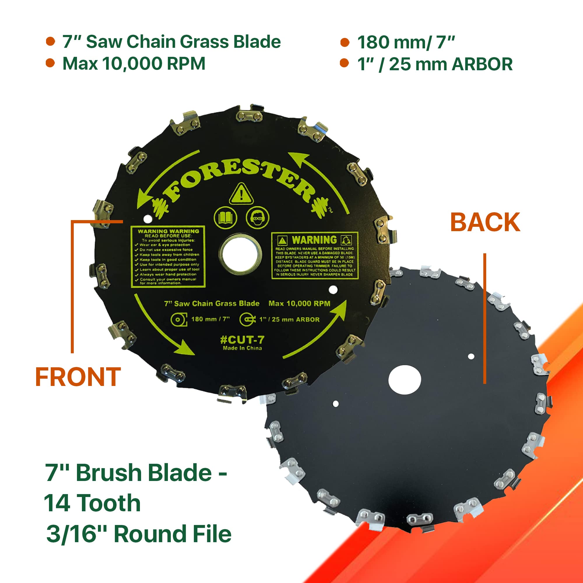 Foto 5 | Juego De Cuchillas Desbrozadoras Para Motosierra Forester Teeth Saw - Venta Internacional.