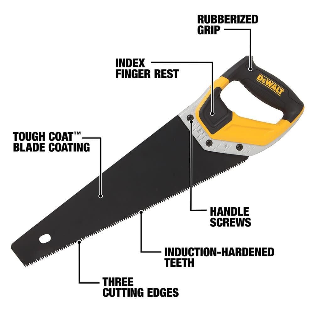 Foto 3 pulgar | Serrucho De Mano Dewalt Dwht20544l Con 15 Dientes Endurecidos Por Inducción - Venta Internacional.
