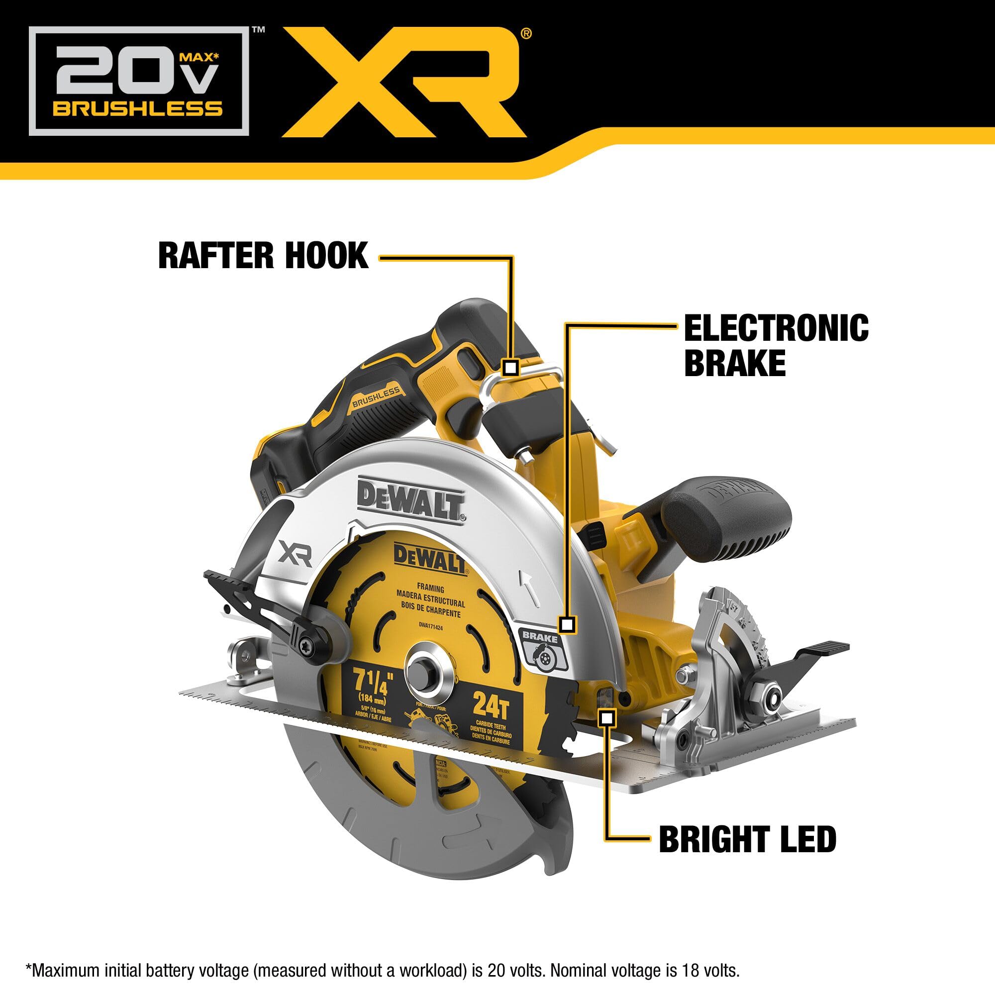 Foto 3 pulgar | Sierra Circular Dewalt Dcs590b 20v Max* Xr Sin Escobillas 7-1/4 Pulgadas - Venta Internacional.