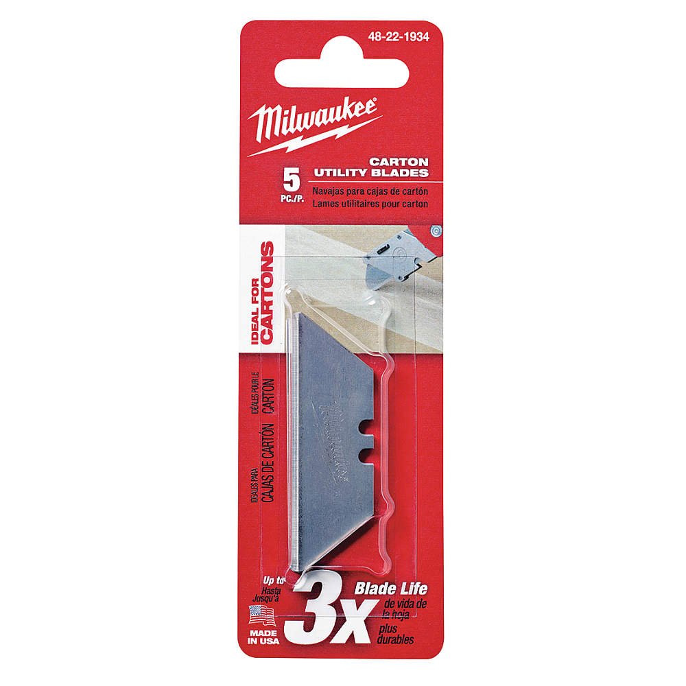 Foto 1 | Cuchillas Multiusos De Cartón Milwaukee 48-22-1934, 5 Piezas - Venta Internacional.