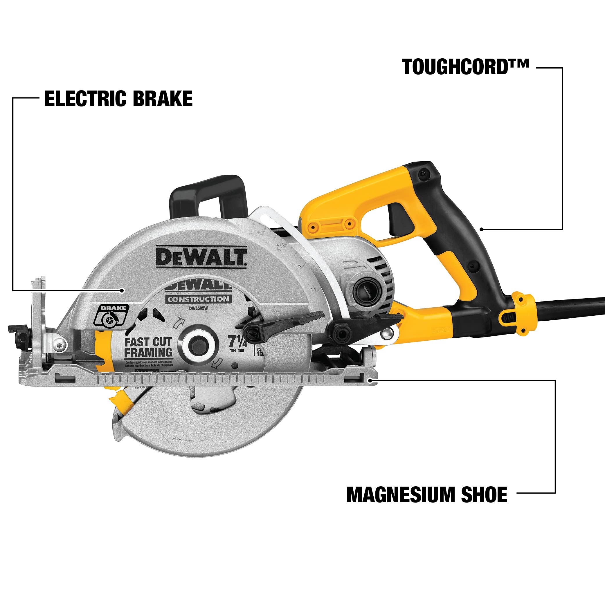 Foto 3 pulgar | Sierra Circular Dewalt Dws535b 15a 7-1/4'' Con Accionamiento Helicoidal Con Cable - Venta Internacional.