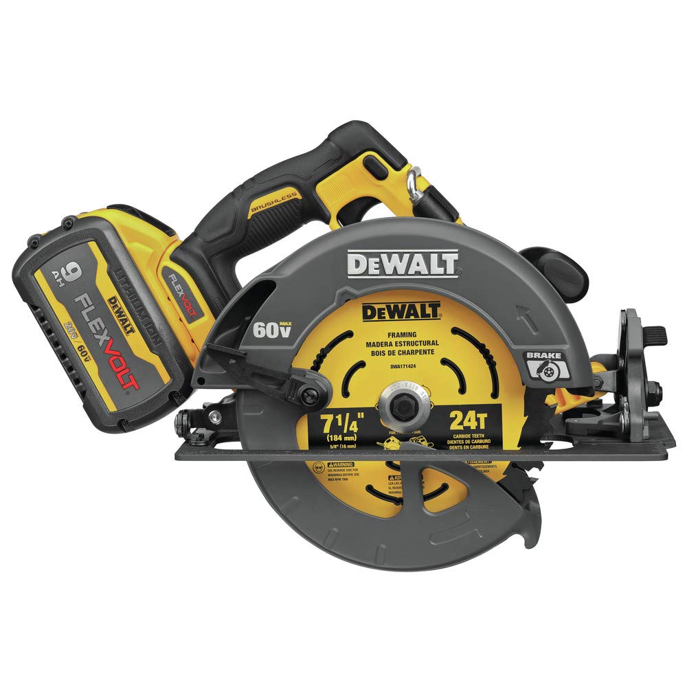 Foto 4 pulgar | Sierra Circular Dewalt Flexvolt 60v Max* 7-1/4 Pulgadas Con Kit De Frenos - Venta Internacional.