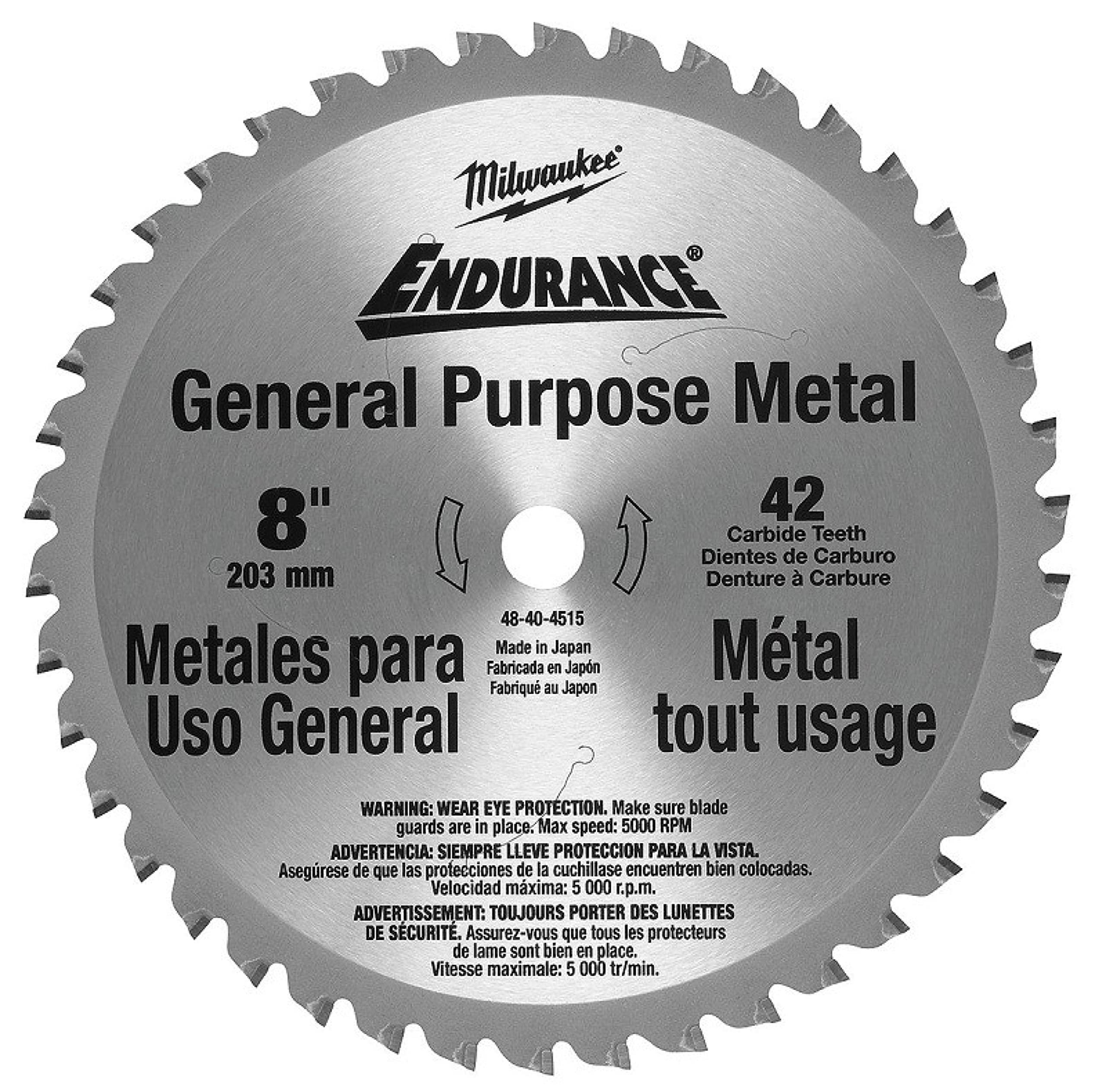 Foto 2 pulgar | Hoja De Sierra Circular Milwaukee Cermet De 8 Pulgadas Y 42 Dientes - Venta Internacional.