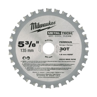 Foto 1 | Hoja De Sierra Circular Milwaukee De 5 3/8 Pulgadas 30 Dientes - Venta Internacional.
