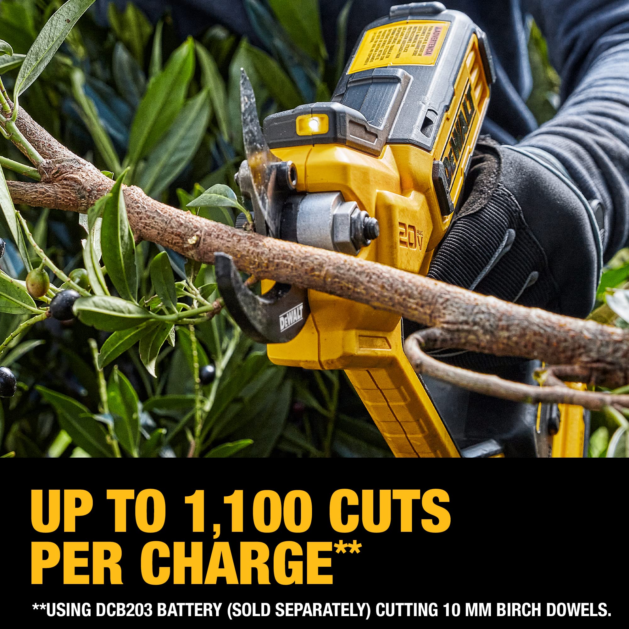 Foto 5 pulgar | Podadora Inalámbrica Dewalt Dewalt 20v Max Dcpr320d1 Con Corte De 1 5 Cm - Venta Internacional.