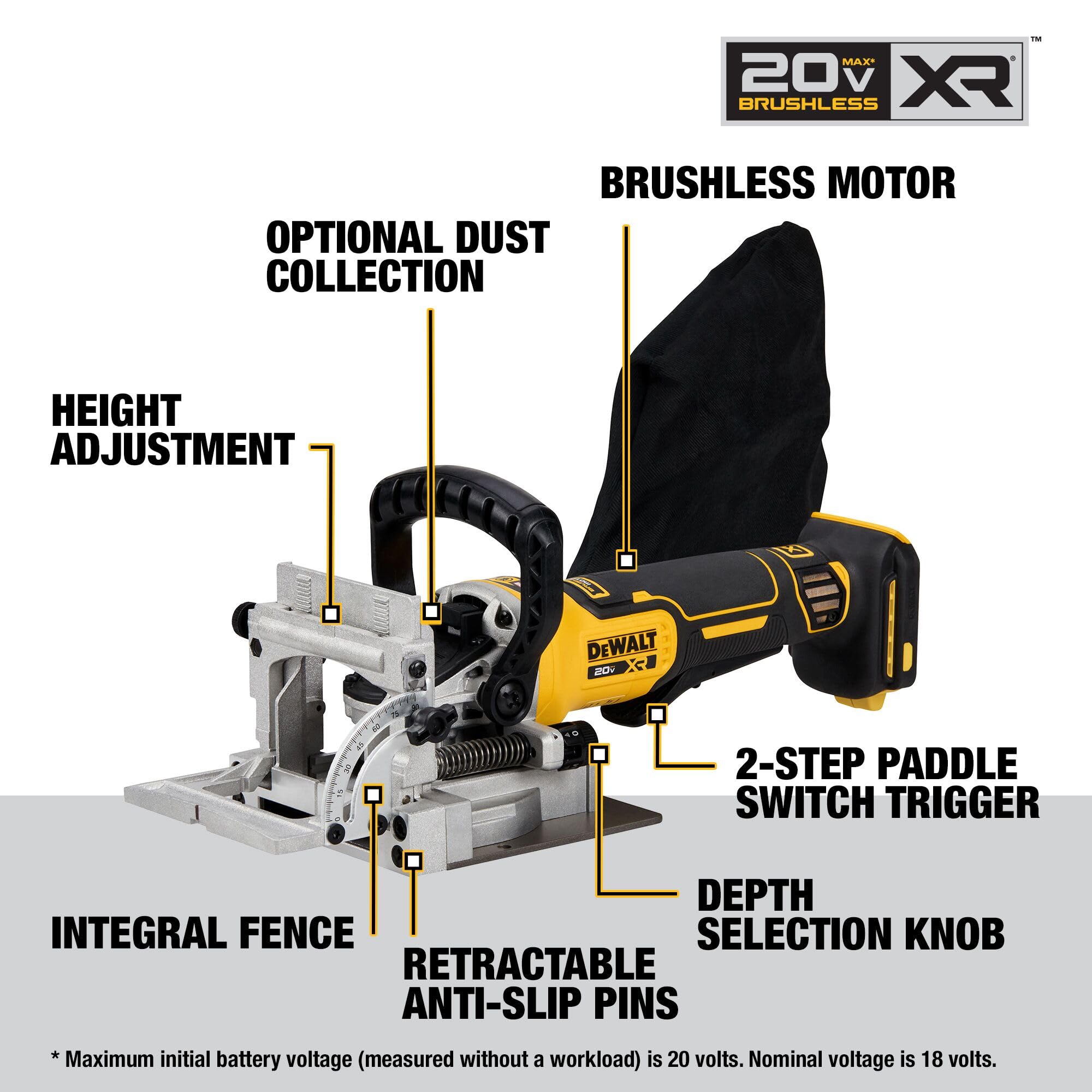Foto 3 pulgar | Biscuit Joiner Dewalt 20 V Max Xr  Herramienta Sin Escobillas  Solo Dcw682b - Venta Internacional.
