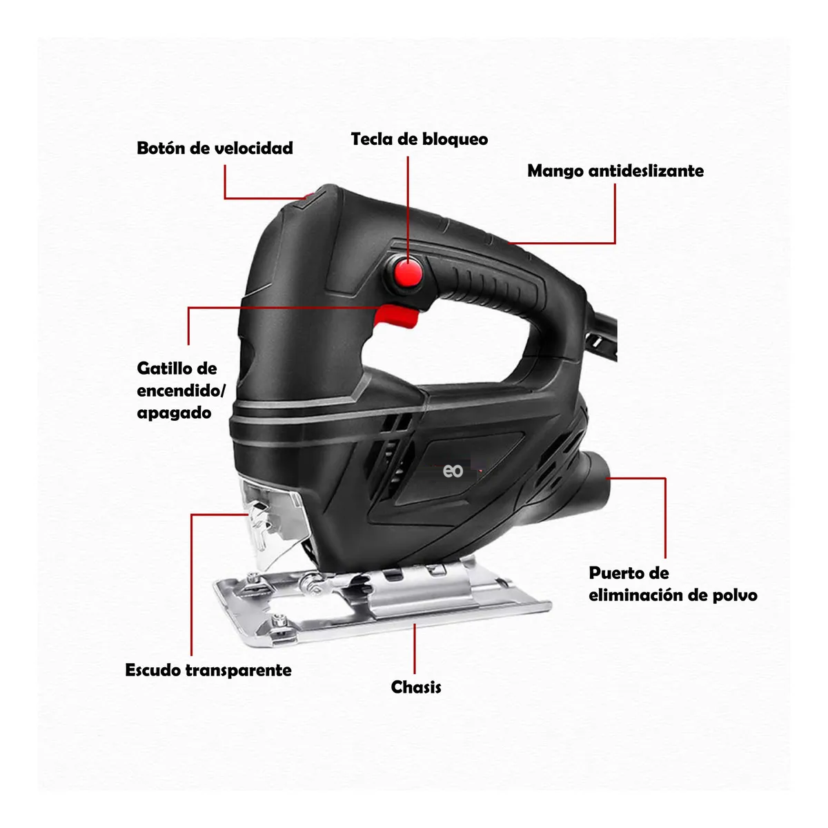 Foto 3 pulgar | Sierra Caladora Eléctrica Profesional 6vel 780w 16accesorios Eo Safe Imports Esi-20880 Negro