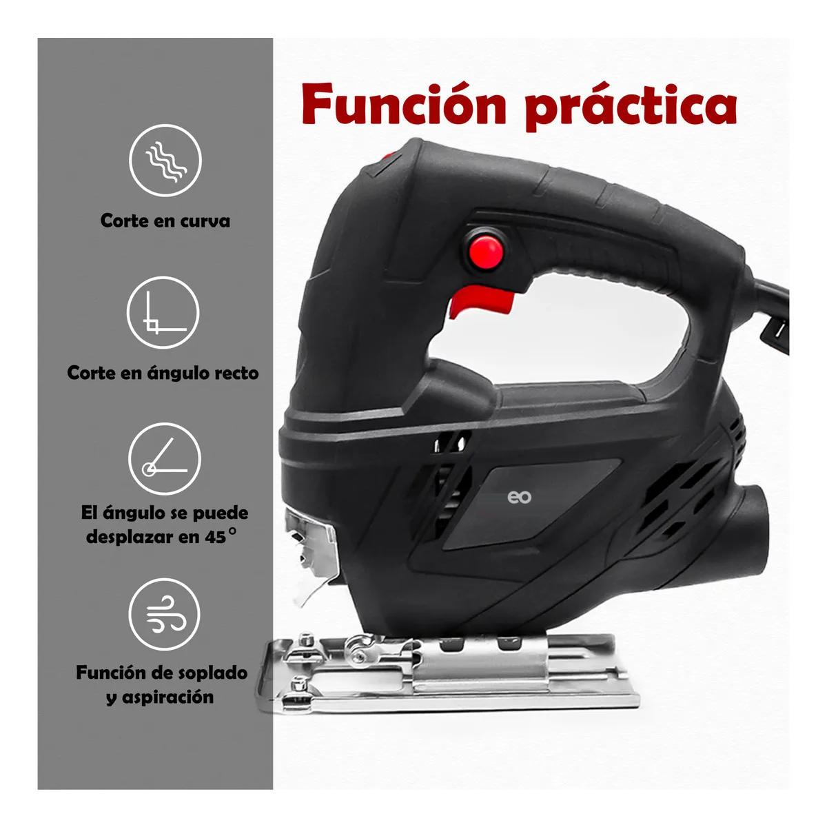 Foto 4 pulgar | Sierra Caladora Eléctrica Profesional 6vel 780w 16accesorios Eo Safe Imports Esi-20880 Negro