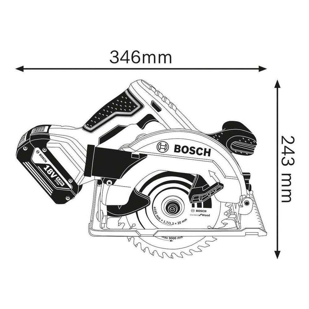 Foto 4 pulgar | Sierra Circular Madera S/bateria S/cargador Carpintero Bosch