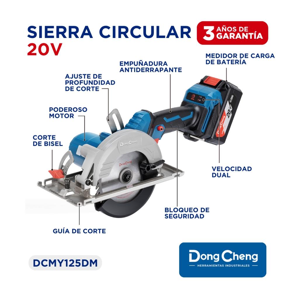 Foto 5 pulgar | Sierra Circular Industrial 20v 5' Dongcheng + 1 Bat 4.0ah