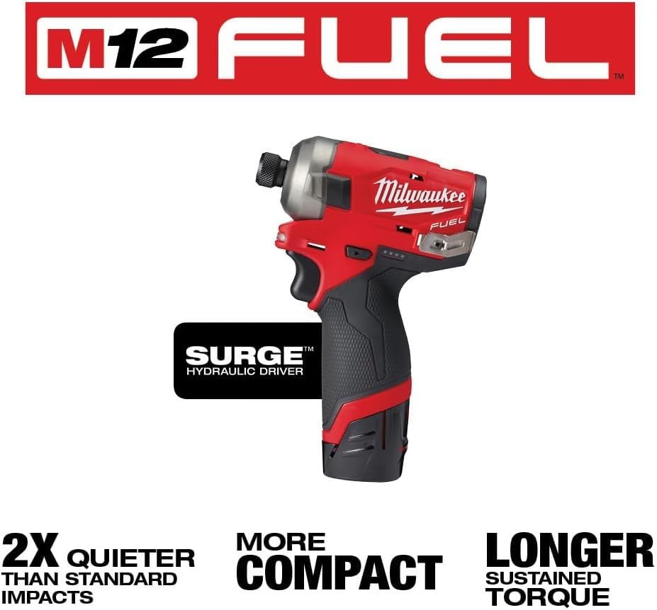 Foto 4 pulgar | Controlador Hidráulico Milwaukee M12 Fuel Surge De 1/4 Pulgadas Con 2 Baterías - Venta Internacional.