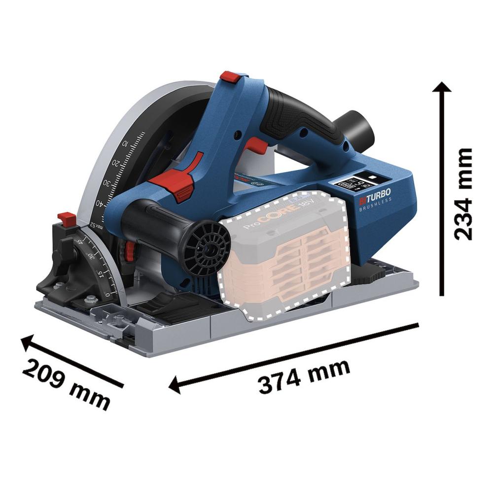 Foto 8 | Sierra Circular Inmersión Bosch Gkt 18v-52 Gc Brushless 18v