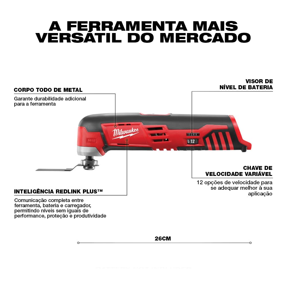 Foto 3 pulgar | Multiherramienta Inalámbrica Milwaukee M12 12 12 V, Iones De Litio Rojos - Venta Internacional.