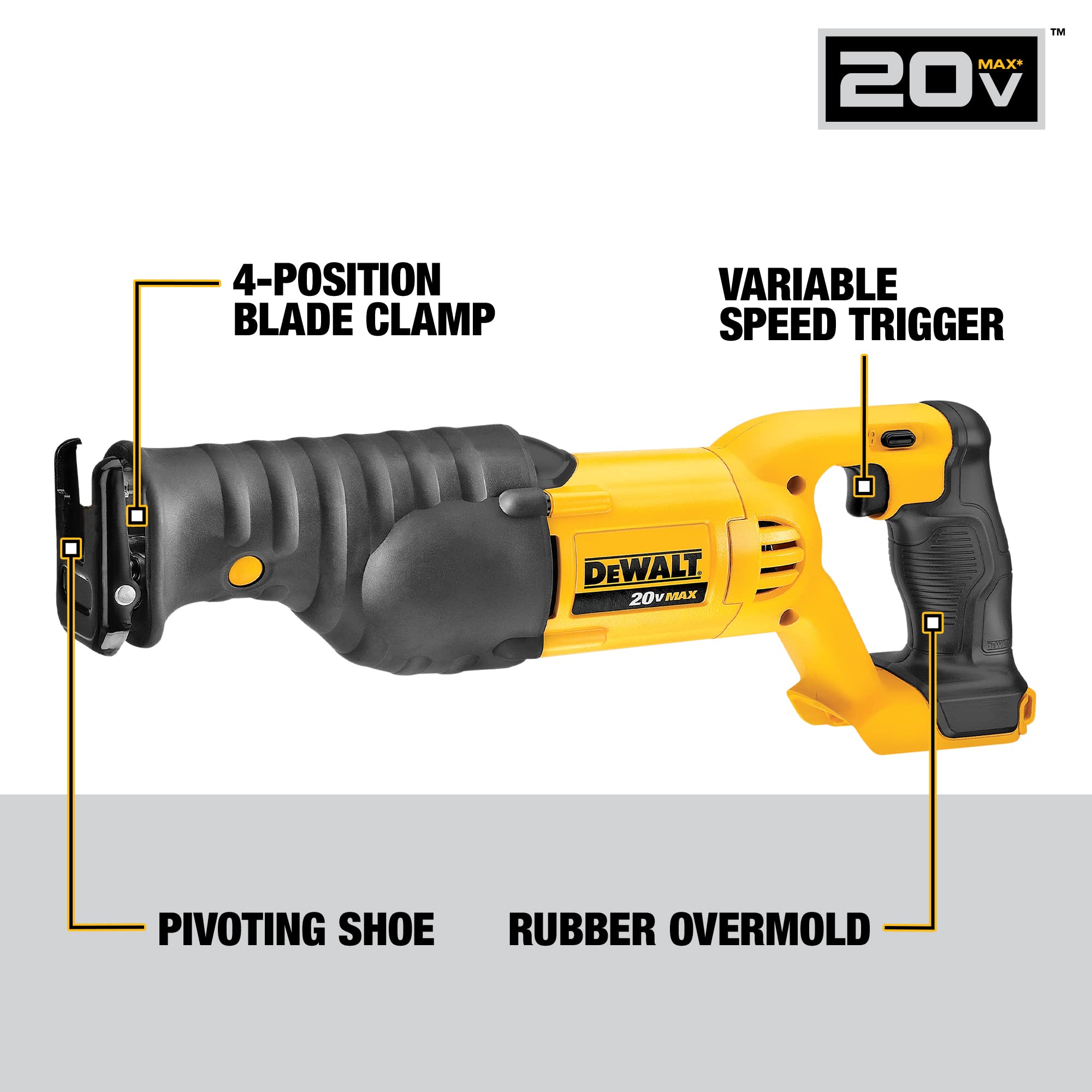 Foto 3 pulgar | Sierra Recíproca Dewalt 20v Max Dcs380b 3000spm Bare Tool - Venta Internacional.