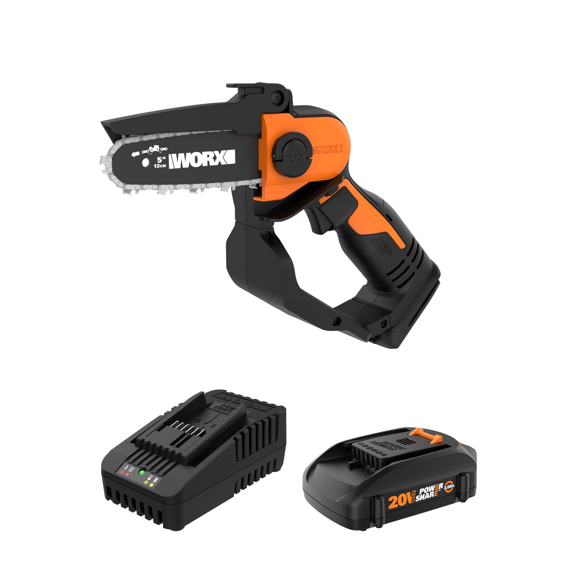 Motosierra Inalámbrica Worx Wg324 20v 5 1,8 Kg Con Batería Y Cargador - Venta Internacional.