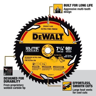 Foto 3 | Hoja De Sierra Circular Dewalt 7 1/4in 60t Elite Series - Venta Internacional.