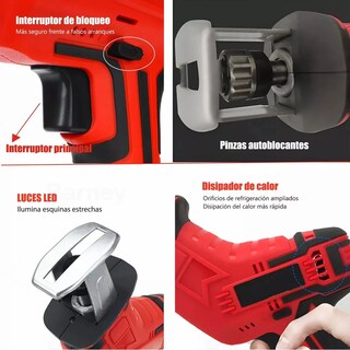 Foto 5 | Sierra Eléctrica Lab.g Recíproca Sable Inalambrica Segura Rojo Negro
