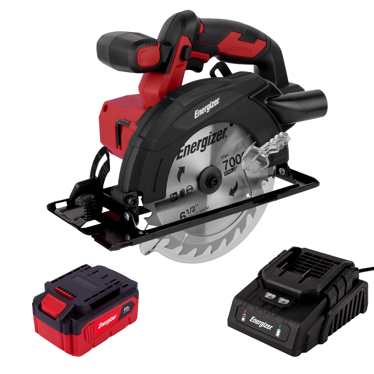 Foto 1 | Sierra Circular Inalámbrica Brushless 6-1/2” 20v Energizer Con Batería 4ah Y Cargador
