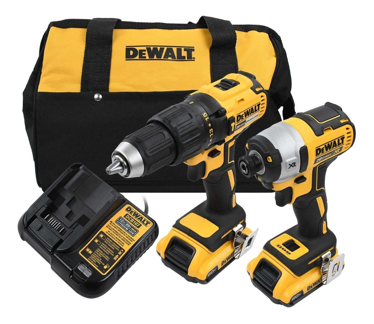 Rotomartillo más  Llave de Impacto Dewalt Dck223d2 Brushless Multicolor