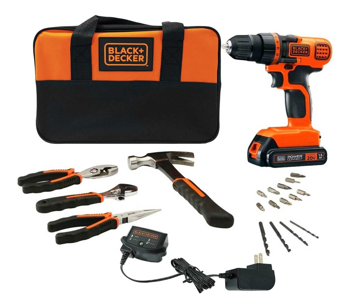 Foto 2 pulgar | Taladro Atornillador 20v Black+decker Ld120bh-b3 más Accesorios