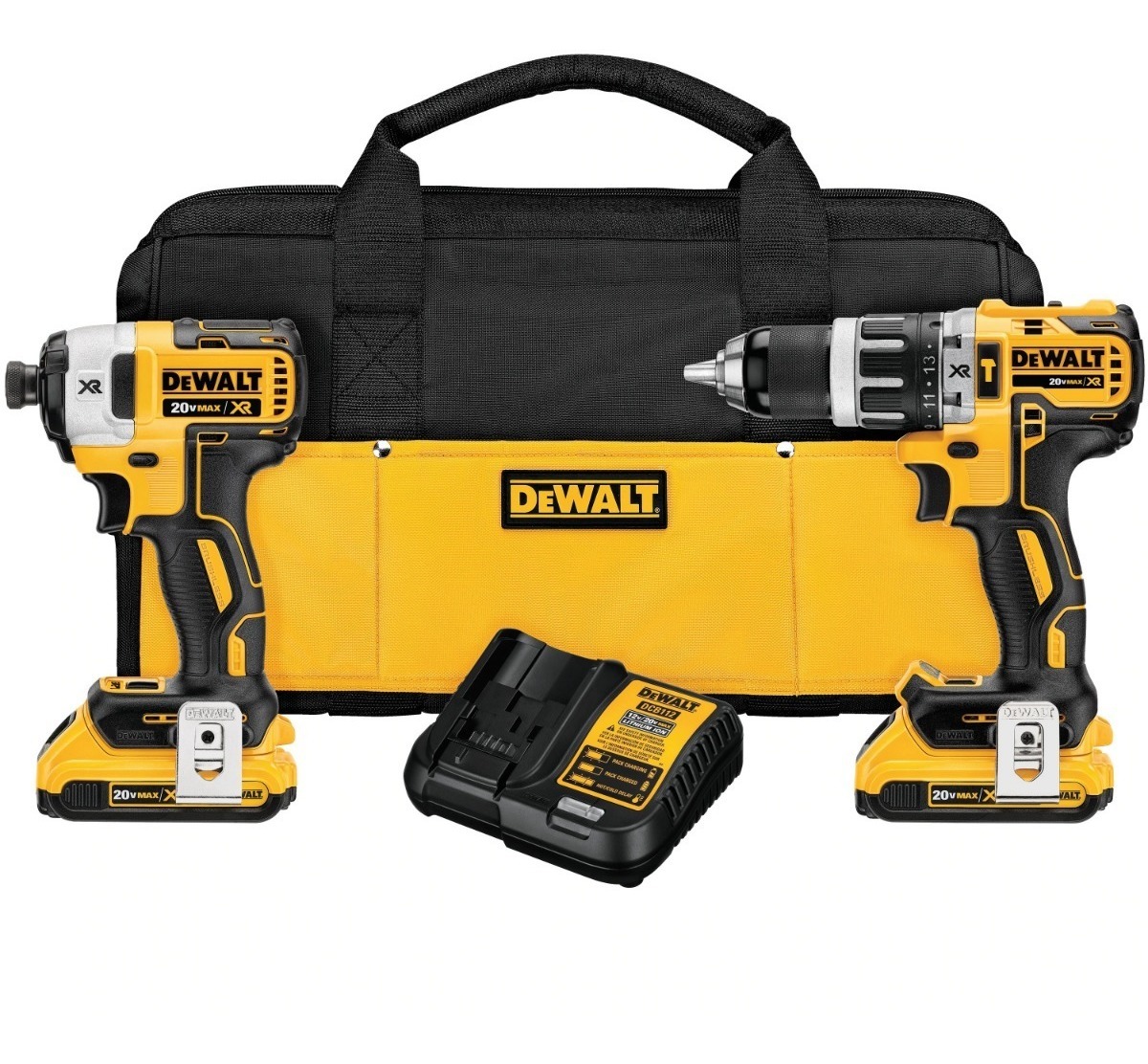 Kit de Rotomartillo y Atornillador sin Ca Dewalt Dck287d2