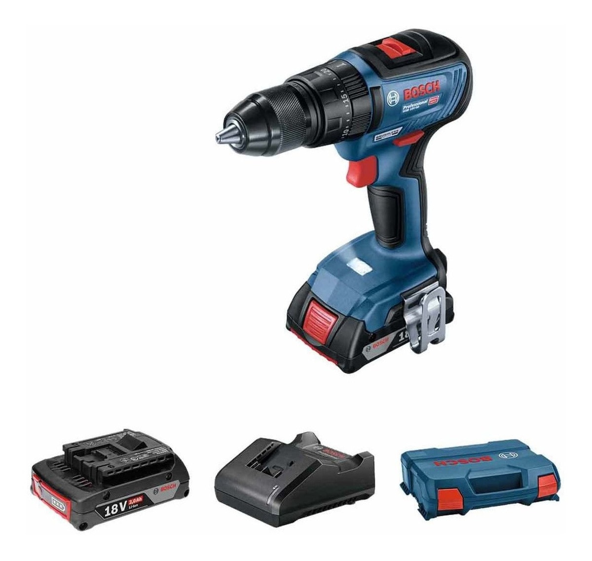 Taladro Rotomartillo 1/2'' 2 Vel más 2 Baterías y Cargador Bosch $8,262