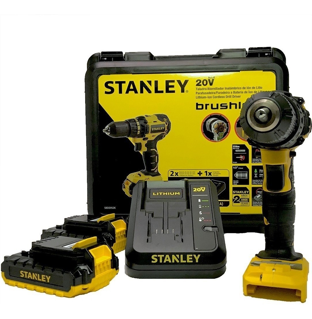 Foto 2 | Taladro Brushless Atornillador Inalambrico Sbd20s2k-b3 Stanley color Amarillo