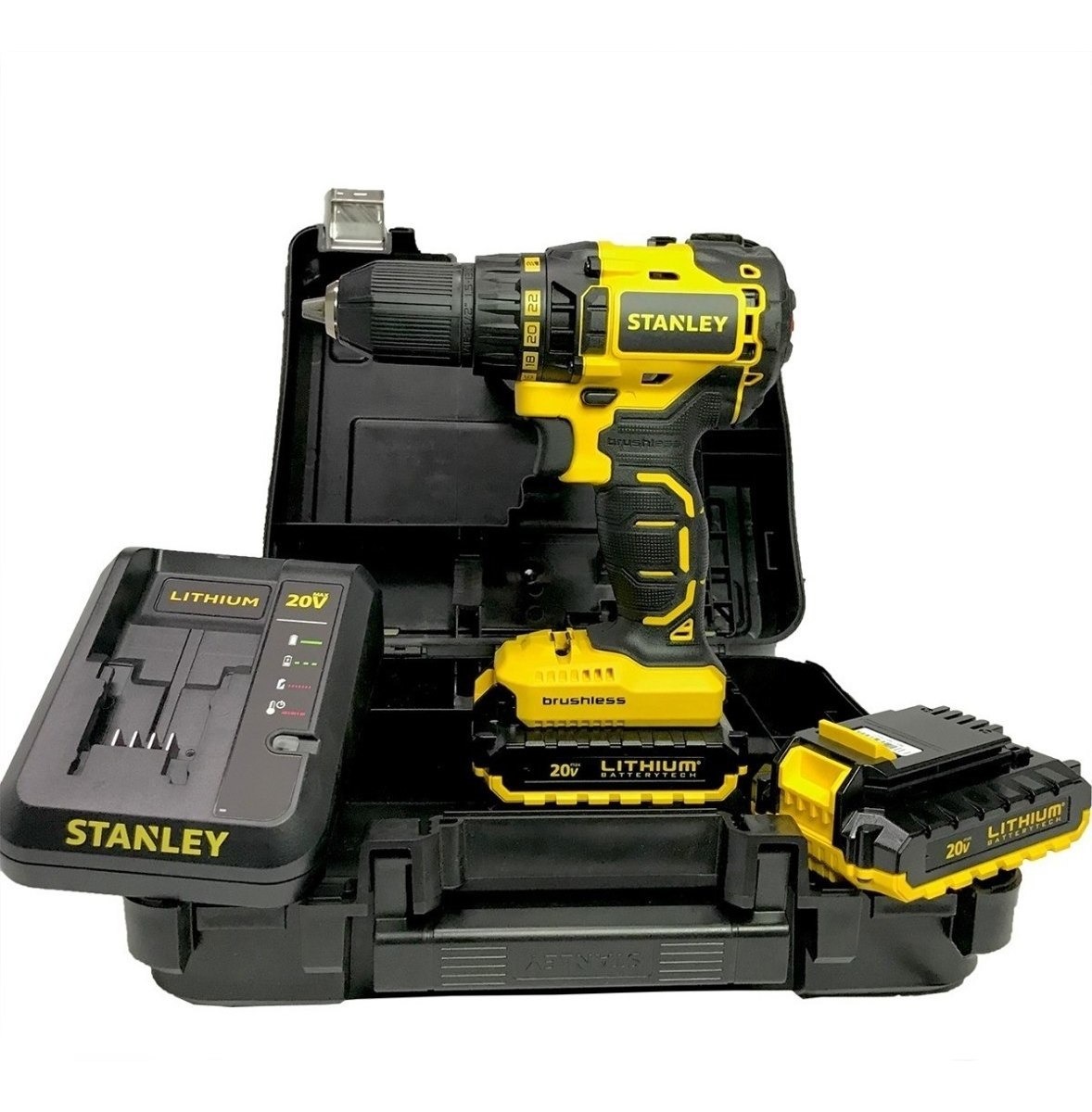 Foto 3 | Taladro Brushless Atornillador Inalambrico Sbd20s2k-b3 Stanley color Amarillo