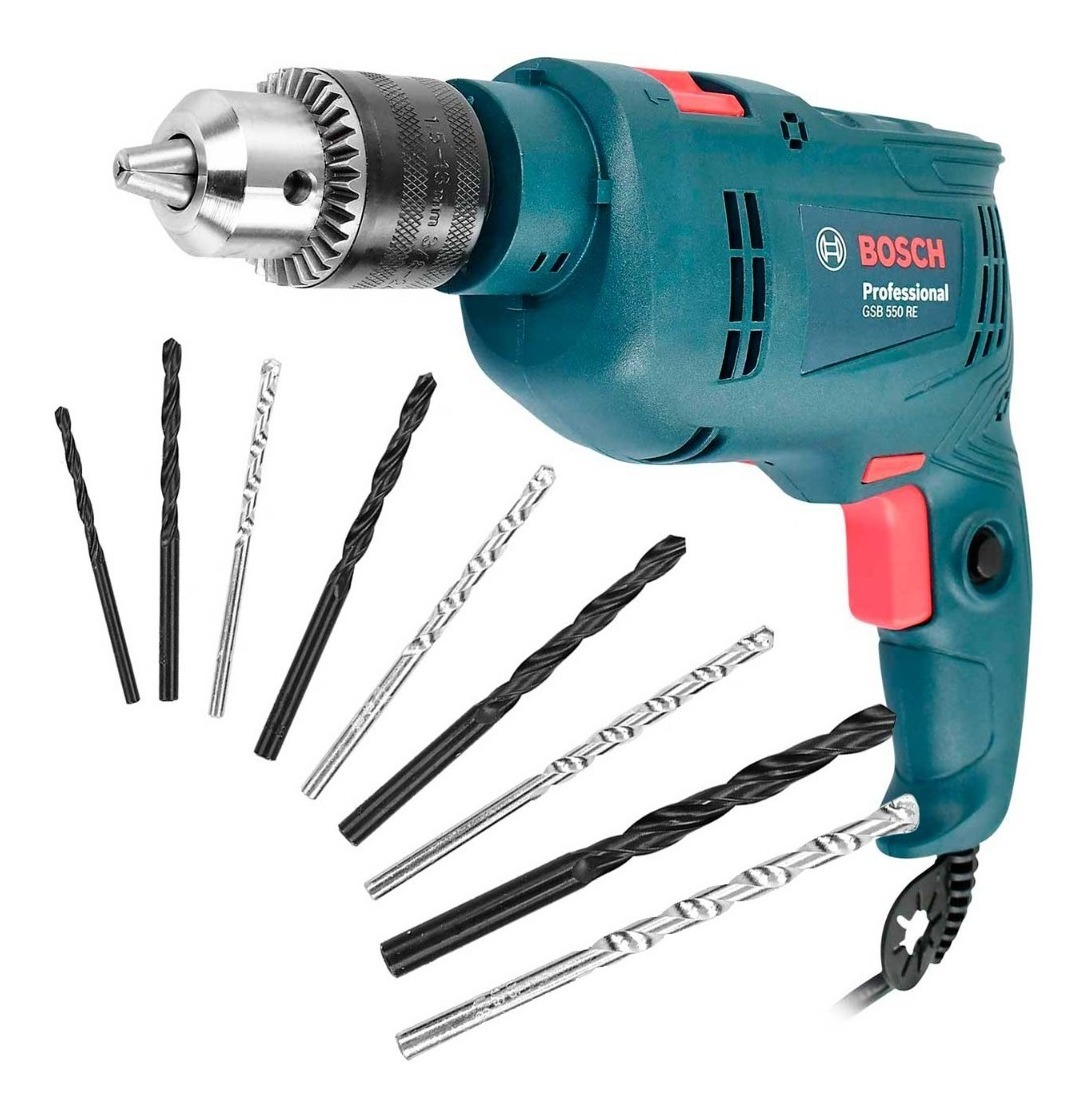 Rotomartillo Bosch Gsb 550 Re 550w más 9 Brocas