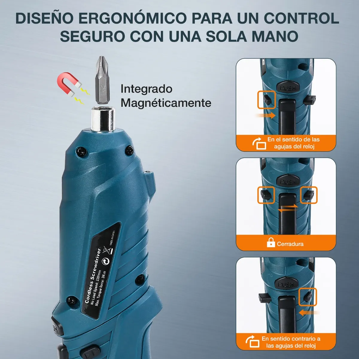 Foto 3 pulgar | Kit de Desarmador Eléctrico Remate Multicolor Inalámbrico de 3.6v con 46 Piezas