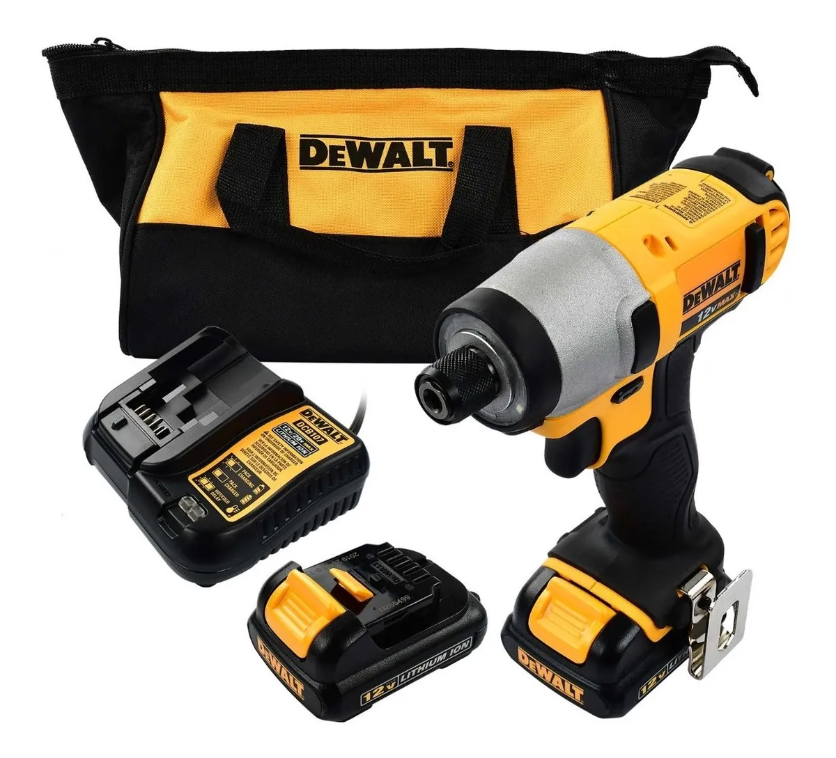 Atornillador de Impacto DeWalt DCF815S2 1/4 Pulgada 12 V 5 Piezas