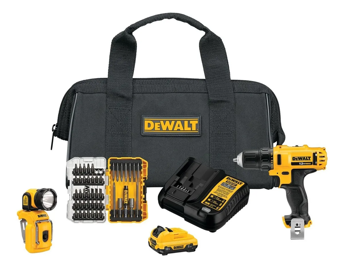 Taladro Atornillador DeWalt DCK214F1 Multicolor 6 Piezas