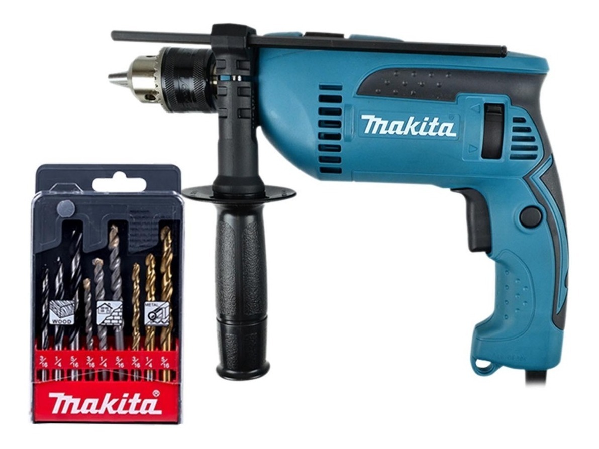 Rotomartillo Hp1640 840w y Juego de Brocas D-16449 Makita