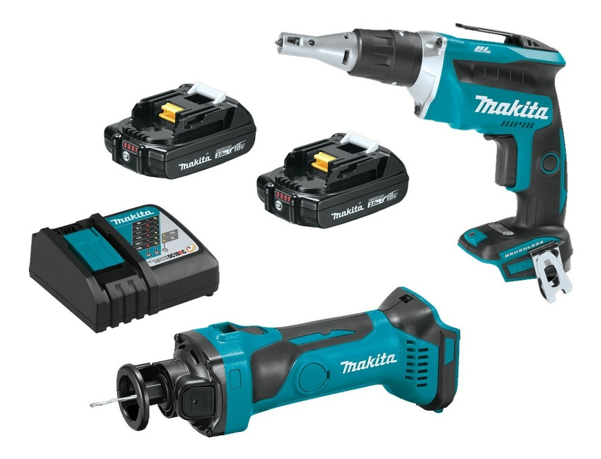 Combo Atornillador Xsf03z + Cortadora Xoc01z 18v Makita