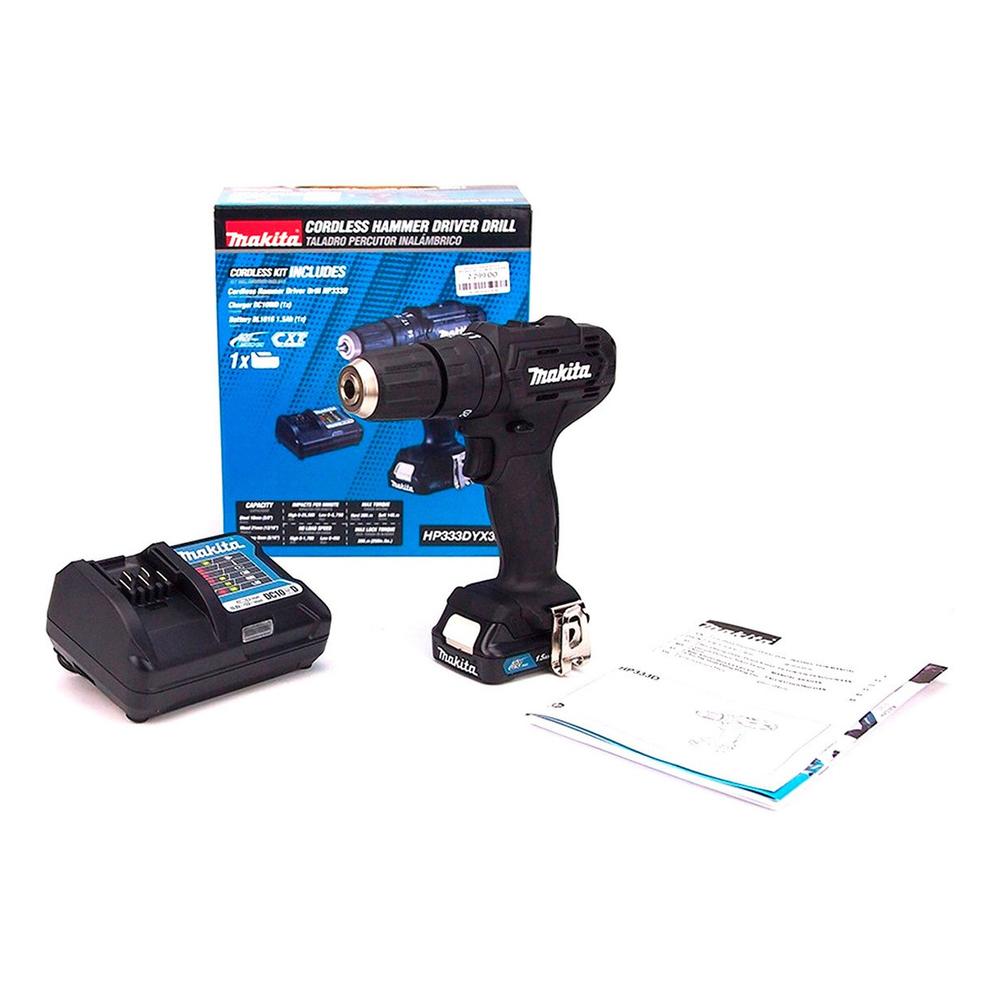 Foto 3 pulgar | Atornillador/Rotomartillo Inalámbrico Makita HP333DYX3B color Negro 12v Incluye Cargador