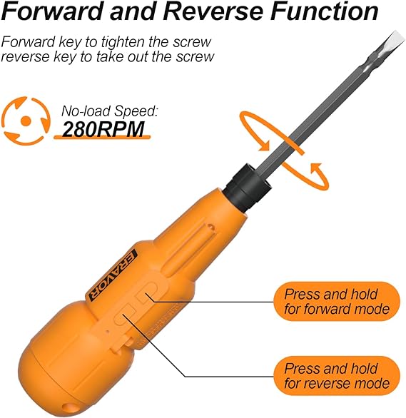 Foto 4 pulgar | Eravor Destornillador Eléctrico De 3.6 V Inalámbrico, Juego De Destornilladores Eléctricos Recargables, Kit D