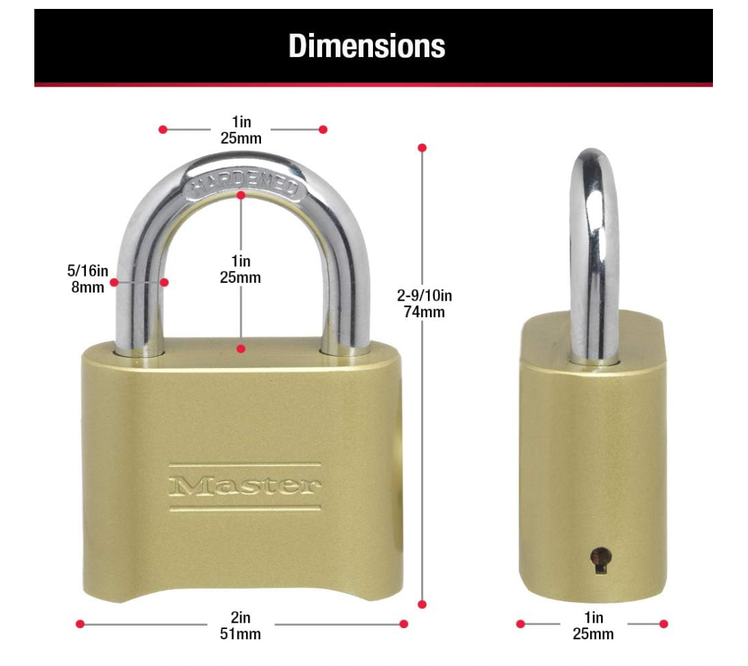 Foto 3 | Cansado Dorado Master Lock