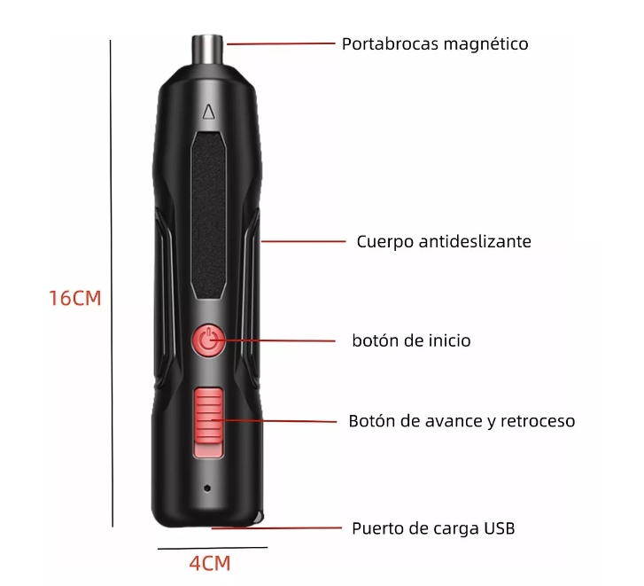 Foto 4 pulgar | Destornillador Eléctrico Wünd  De 4,2 V, Juego De Destornilladores