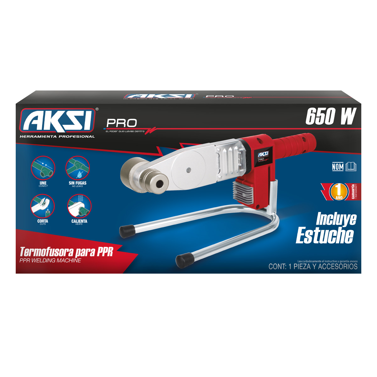 Foto 5 pulgar | Termofusora Aksi Para Ppr 600w
