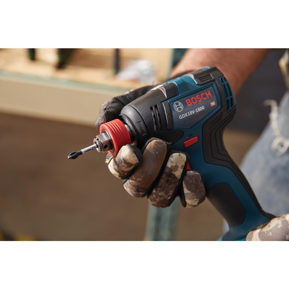 Foto 4 pulgar | Kit De Destornillador/llave De Impacto Bosch Gdx18v-1800b12 De 18 V Con Batería De 2 Ah - Venta Internacional.