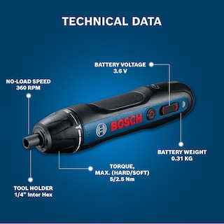 Foto 4 | Destornillador Inteligente Bosch Bosch Go (gen-2.0) 1 Pieza Azul - Venta Internacional.