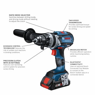 Foto 2 | Taladro/destornillador Bosch Gsr18v-975cb25 18v 4ah Con 2 Baterías - Venta Internacional.