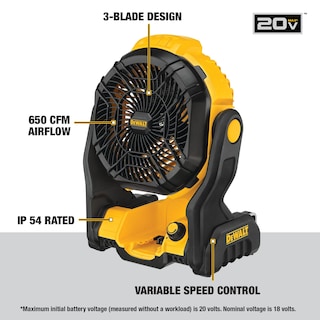 Foto 2 | Ventilador De Sitio De Trabajo Dewalt 20v Max Inalámbrico Portátil Bare Tool Dce512b - Venta Internacional.