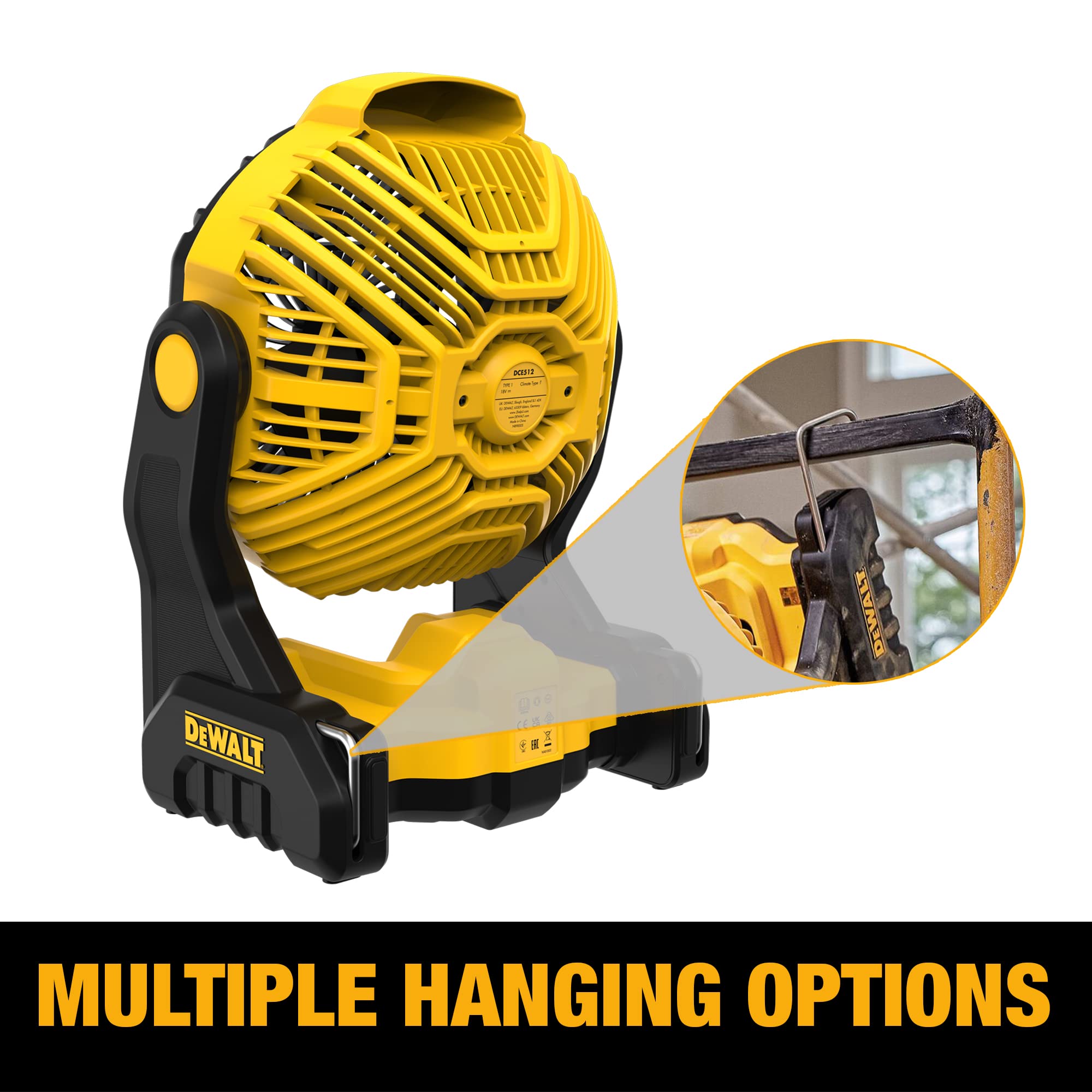 Foto 6 pulgar | Ventilador De Sitio De Trabajo Dewalt 20v Max Inalámbrico Portátil Bare Tool Dce512b - Venta Internacional.