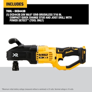 Foto 2 | Taladro Dewalt Max Xr De 20 V, Inalámbrico, Sin Escobillas, 7/16 Pulgadas, Dcd443b - Venta Internacional.