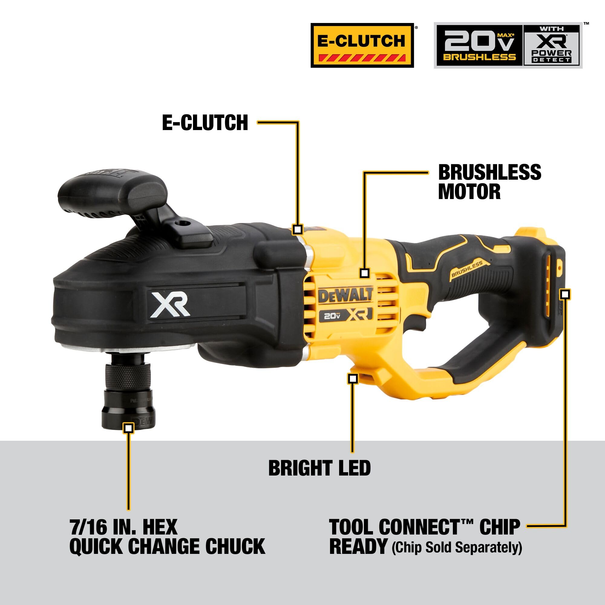 Foto 4 pulgar | Taladro Dewalt Max Xr De 20 V, Inalámbrico, Sin Escobillas, 7/16 Pulgadas, Dcd443b - Venta Internacional.