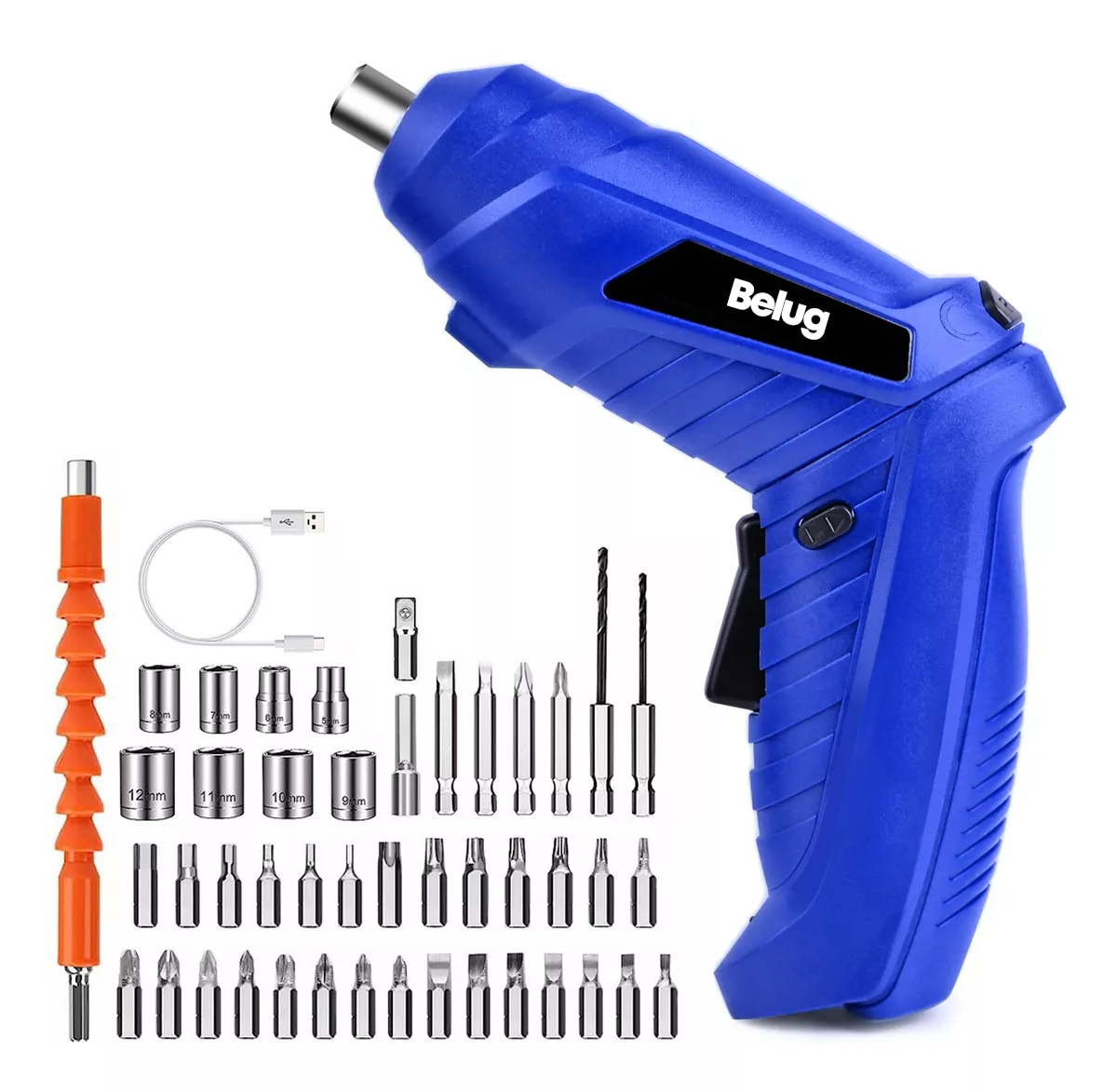 Kit De Desarmador Eléctrico Inalámbrico De 3.6v, 46 Piezas Belug