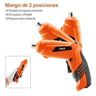 Foto 5 | Atornillador Inalambrico Lab.g De 3.6v, Kit De 46 Piezas Naranja