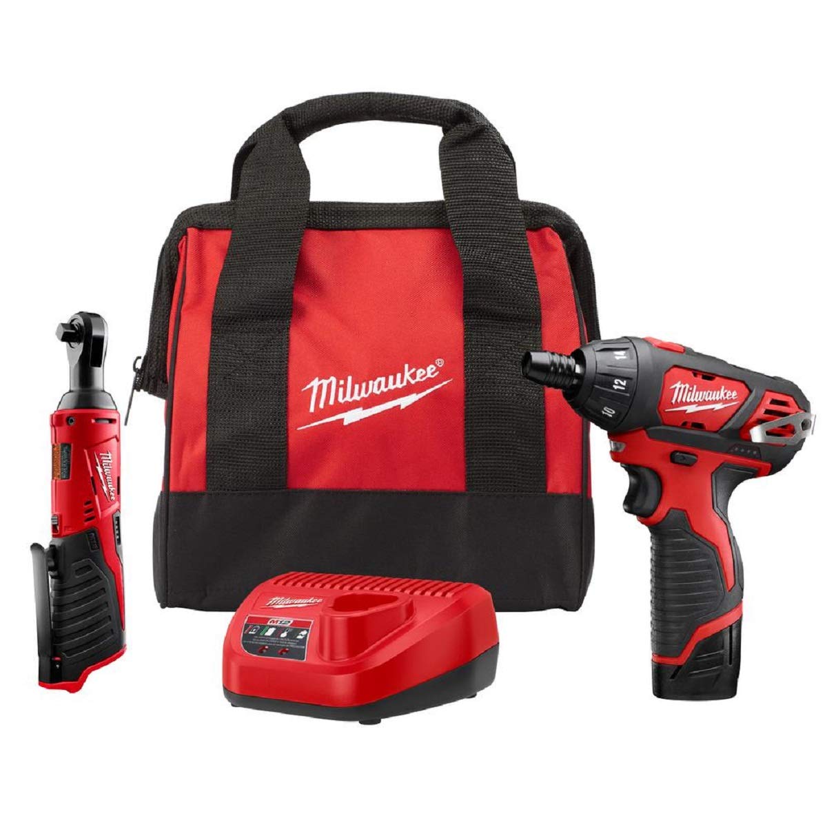 Foto 2 pulgar | Kit Combinado De Trinquete Y Destornillador Inalámbricos Milwaukee M12 12 V, Iones De Litio - Venta Internacional.